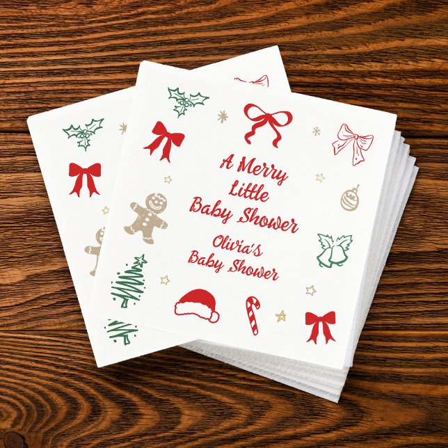 Eine fröhliche kleine Weihnachts-Baby-Party Serviette (Von Creator hochgeladen)
