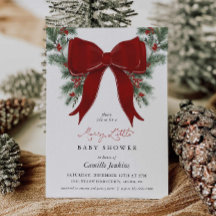 Eine fröhliche kleine Weihnachts-Baby-Shower-Einla