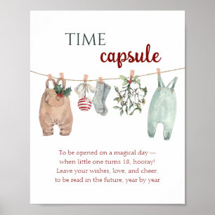 Eine fröhliche kleine Weihnachtskleidung Zeitkapse Poster