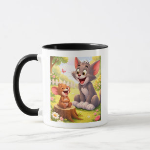 Eine fröhliche Pause im Garten Tasse