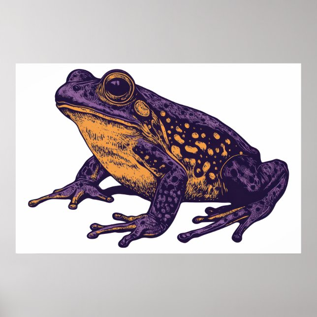 Eine Froschabbildung - groß Poster (Vorne)