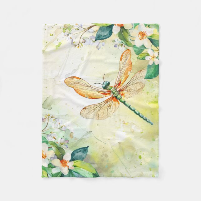 Eine Frühling-Libelle Fleecedecke (Vorderseite)