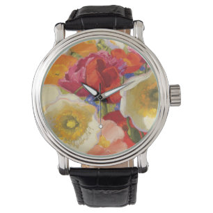 Eine Fülle von Blume Armbanduhr