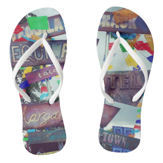Eine für Erwachsene, weiße Streifen Flip Flops