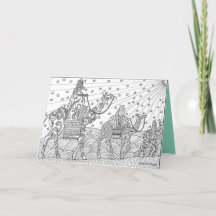 Eine für Ihre Freunde zu färben Weihnachtskarte,