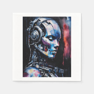 Eine Fusion von Technologie und Menschlichkeit Serviette