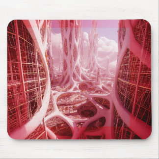 Eine futuristische fraktale Stadt Mousepad