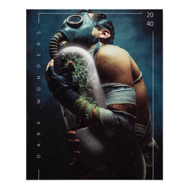 Eine futuristische Sauerstoffmaske der Pflanze Dun Poster (Vorderseite)