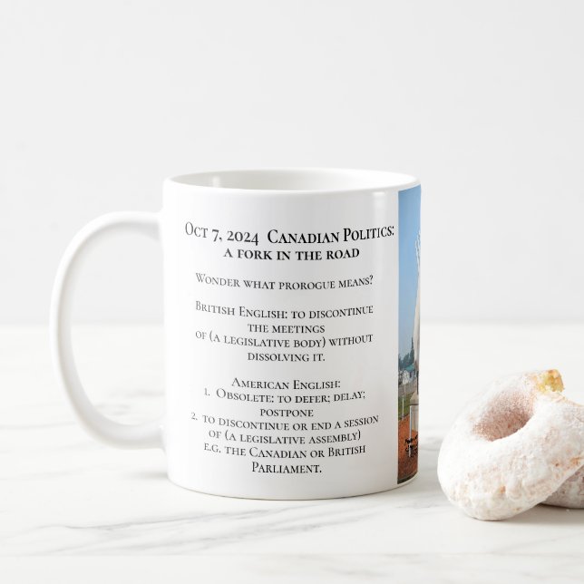 Eine Gabel in der Pierogi von RoseWritt Tasse (Mit Donut)