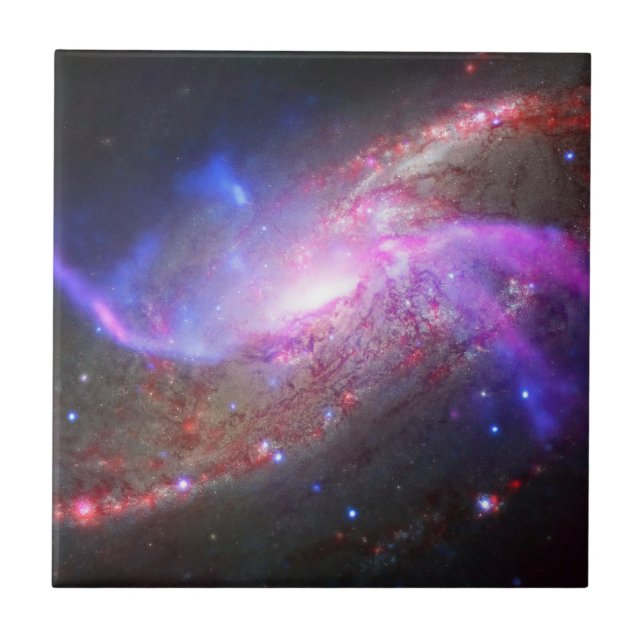 Eine galaktische Lichtshow in Spiralgalaxie Ngc 42 Fliese (Vorderseite)
