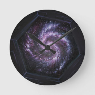 Eine Galaxie, die vom James Webb Weltraumteleskop  Runde Wanduhr