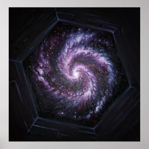 Eine Galaxie, gesehen vom James-Webb-Weltraumteles Poster
