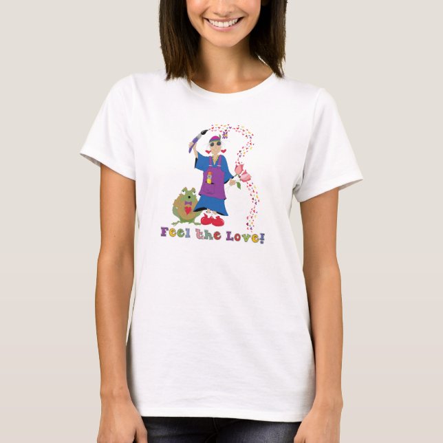 Eine Gallone u. ein Frosch feiern Liebe T-Shirt (Vorderseite)