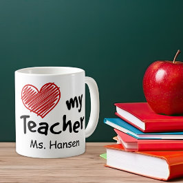 Eine ganz besondere Liebe für meinen Lehrer Kaffeetasse