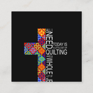 Eine ganze Menge von Jesus und Quilting Sewing Cro Quadratische Visitenkarte