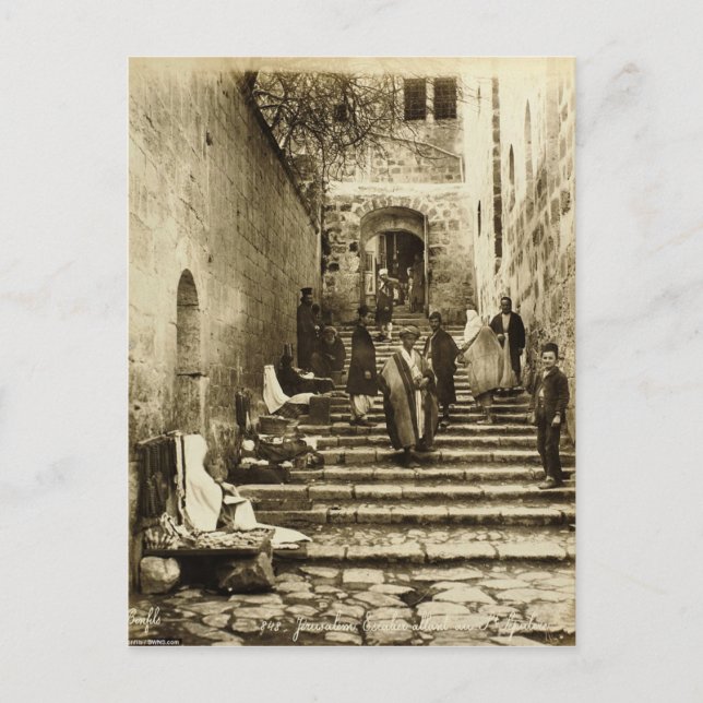 Eine Gasse in der Altstadt von Jerusalem Postkarte (Vorderseite)