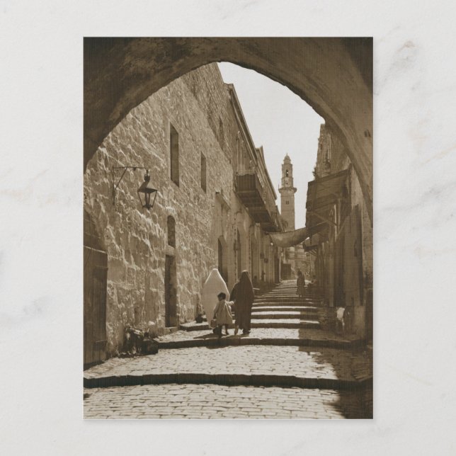 Eine Gasse in Jerusalem Postkarte (Vorderseite)