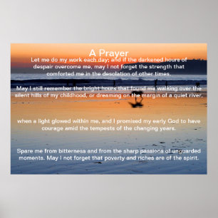 Eine Gebets-HundeSilhouette Plakate