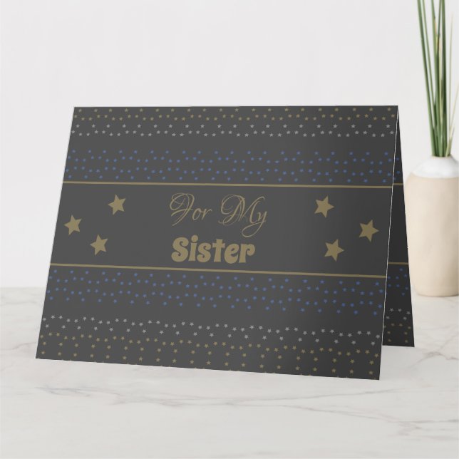 Eine Geburtstagkarte für meine Schwester Karte (Vorderseite)