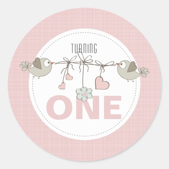 Eine Geburtstagsparty drehen Runder Aufkleber (Vorderseite)