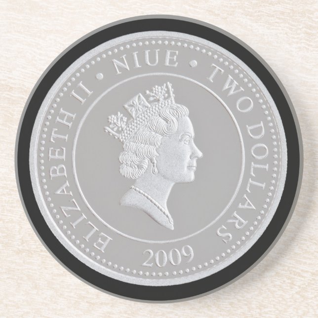 Eine Gedenkmünze aus Silber Untersetzer (Vorne)