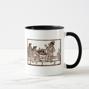 Eine geheime Kammer mit Rohr und Krug Tasse