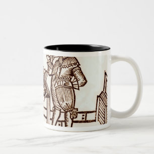 Eine geheime Kammer mit Rohr und Krug Zweifarbige Tasse