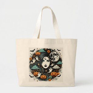 Eine geheimnisvolle Halloween-Tasche Jumbo Stoffbeutel