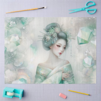 Eine Geisha in der Green Design Serie #26 Seidenpapier