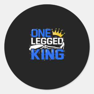Eine geläufige King-Prothese-Amputation-Behinderun Runder Aufkleber