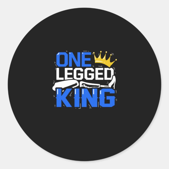 Eine geläufige King-Prothese-Amputation-Behinderun Runder Aufkleber (Vorderseite)
