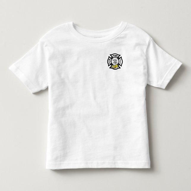 Eine gelbe Löschfahrzeug-Rettung Kleinkind T-shirt (Vorderseite)