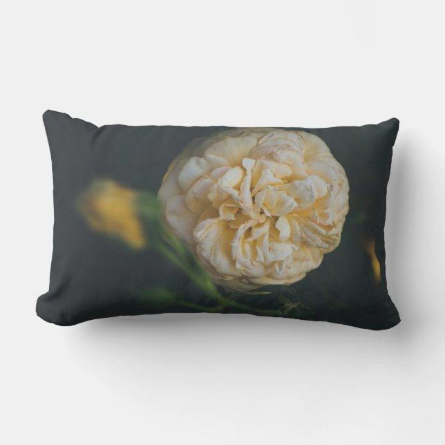 Eine gelbe Rose Lendenkissen (Vorderseite)