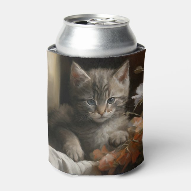Eine gemütliche Ecke Tabby Kitten Dosenkühler (Kanne Vorderseite)