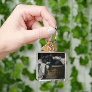 Eine gemütliche Kätzchen Schlüsselanhänger