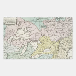 Eine genaue Karte Kanadas, 1761 Rechteckiger Aufkleber