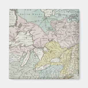 Eine genaue Karte von Kanada, 1761 Magnet