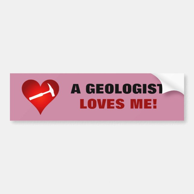Eine Geologin Liebe Autoaufkleber (Vorne)