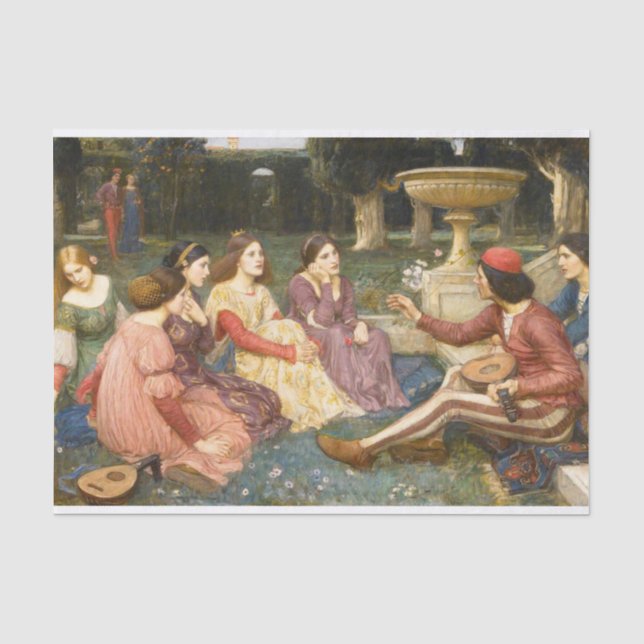 Eine Geschichte aus dem Decameron Seidenpapier (Vorderseite)