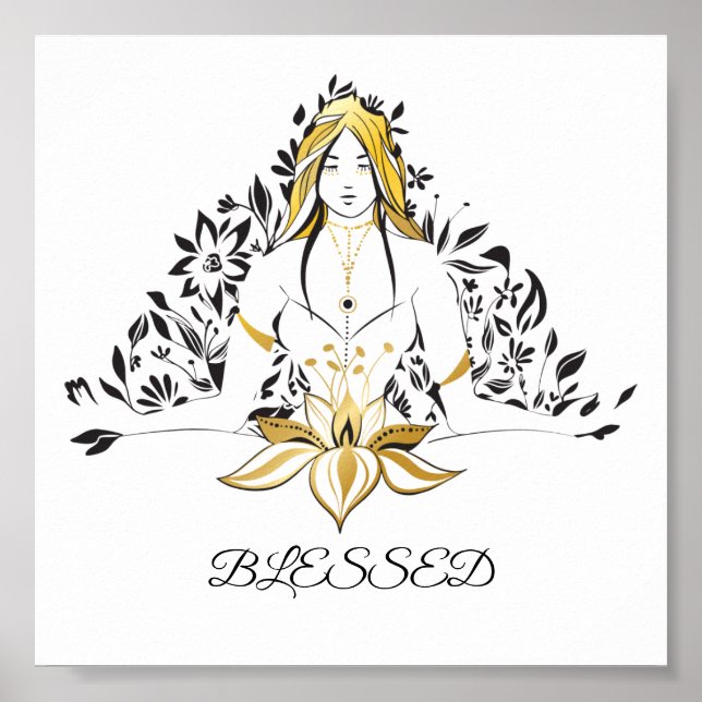 Eine gesegnete Frau Goddess Power Illustration Pos Poster (Vorne)