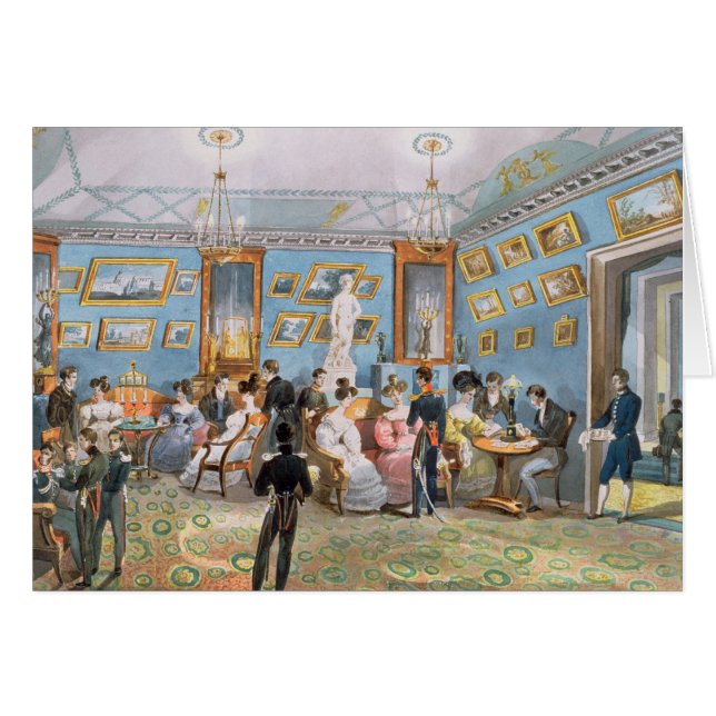 Eine Gesellschaft, die Raum, c.1830 zeichnet (Vorderseite (Horizontal))