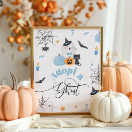 Eine Ghost Halloween-Geburtstagsparty adoptiert Poster