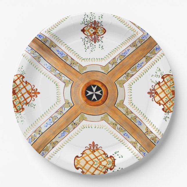 Eine gläserne Decke. Pappteller (Vorderseite)