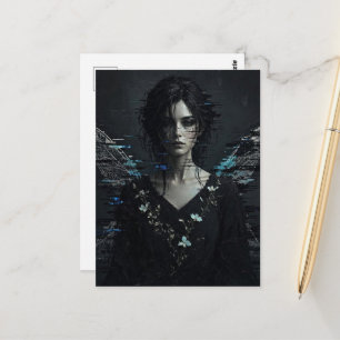 Eine Glitch-Fee Postkarte