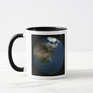 Eine globale Ansicht über Asien mit arktischem Tasse