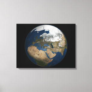 Eine globale Ansicht über Europa und Skandinavien Leinwanddruck
