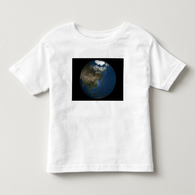Eine globale Sicht auf Asien mit arktischem Meerei Kleinkind T-shirt (Vorderseite)