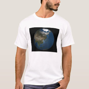 Eine globale Sicht auf Asien mit arktischem Meerei T-Shirt