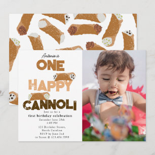 Eine glückliche Cannoli-Einladung 1.  Erste Geburt Einladung