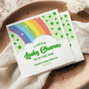Eine glückliche Charm St. Patrick's Day Baby Dusch Serviette